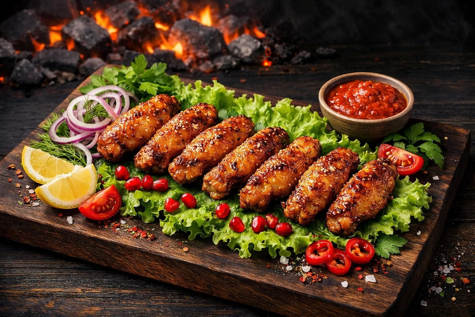 Шашлык из куриных крыльев